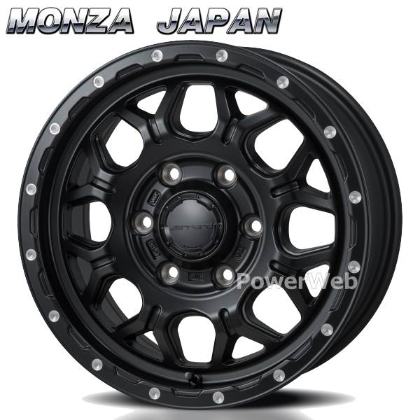 MONZA JAPAN HI BLOCK JERRARD 16インチ 6.5J PCD:139.7 穴数:6 inset:38 サテンブラック/ミーリング (モンツァジャパン ハイブロック ジェラード) [ホイール1本]｜PowerWeb 17,878円
