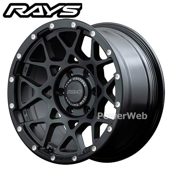 RAYS DAYTONA M8 17インチ 8.5J PCD:139.7 穴数:6 inset:10 マットブラック (N2) [ホイール4本セット]｜PowerWeb