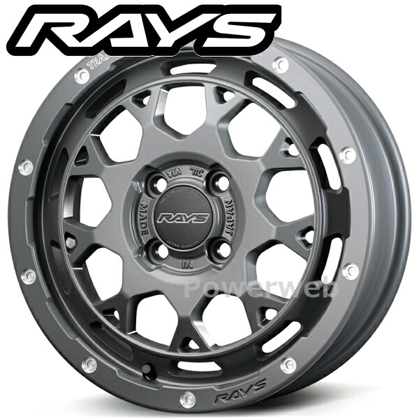 RAYS DAYTONA M9+ COLLECTION アースカラー 15インチ 5.0J PCD:100 穴数:4 inset:47 セミグロスアームズグレー (GOL) (デイトナ) [ホイール4本セット]
