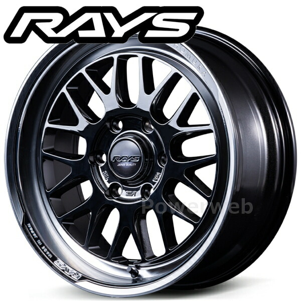 RAYS HOMURA 2x9L-RA JET BLACK EDITION 18インチ 7.5J PCD:139.7 穴数:6 inset:38 ブラッククロームコーティング/リムDMC (YAJ) (レイズ 2×9LRA ブラックエディション) [ホイール4本セット]