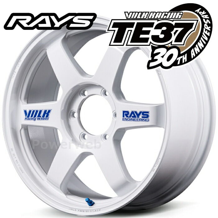 RAYS TE37 30周年限定モデル VOLK RACING TE37 ultra LARGE P.C.D. 30th STICKER Ver. 18インチ 8.5J PCD:139.7 穴数:6 inset:52 ホワイト (WH) (レイズ ボルクレーシング TE37 ウルトラ ラージPCD ステッカーバージョン) [ホイール1本]｜PowerWeb