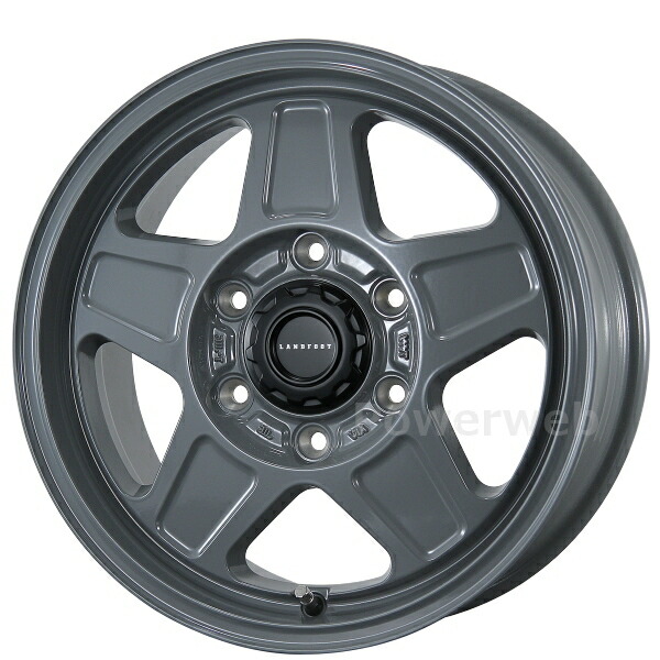 TOPY LANDFOOT GWD 16インチ 6.5J PCD:139.7 穴数:6 inset:38 グレー (GR) トピー ランドフット [ホイール4本セット]