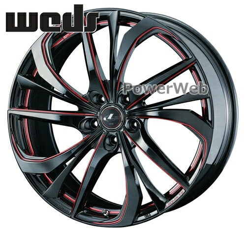 LEONIS TE (レオニス TE) ブラック/SCマシニング(レッド) BK/SC(RED) 17インチ 6.5J PCD:114.3 穴数:5 inset:53 Weds [ホイール1本単位]｜PowerWeb