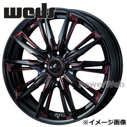 LEONIS GX 16インチ 6.0J PCD:100 穴数:4 inset:42 ブラック/SCマシニング[レッド] (レオニス GX) Weds [ホイール1本単位]｜PowerWeb