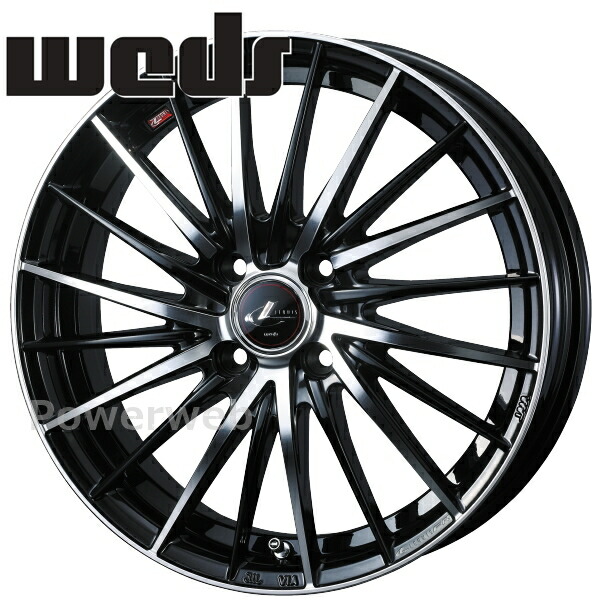 Weds LEONIS FR 15インチ 4.5J PCD:100 穴数:4 inset:45 パールブラック/ミラーカット (PBMC) ウェッズ レオニス [ホイール4本セット]｜PowerWeb