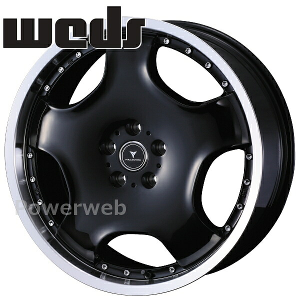 Weds NOVARIS ASSETE D1 18インチ 7.0J PCD:114.3 穴数:5 inset:40 ブラック/リムポリッシュ (BLK/P) ウェッズ ノヴァリス [ホイール1本]