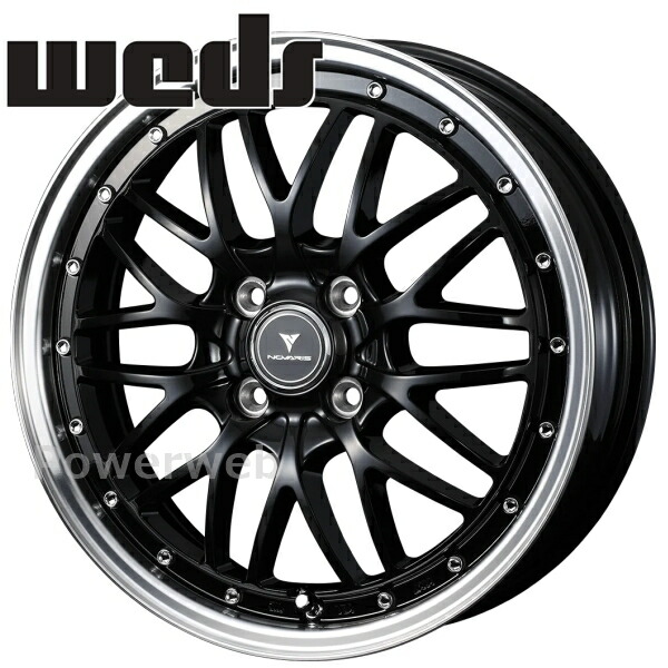 Weds NOVARIS ASSETE M1 16インチ 5.0J PCD:100 穴数:4 inset:45 ブラック/リムポリッシュ (BLK/P) ウェッズ ノヴァリス [ホイール1本]