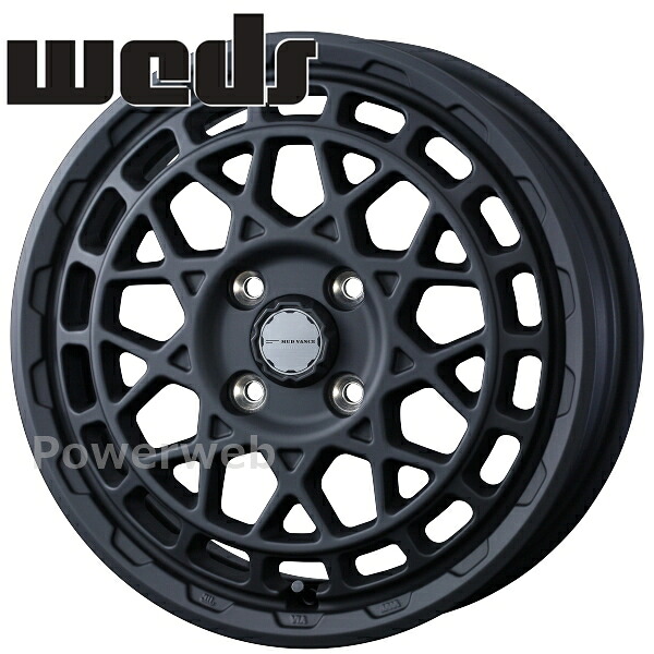 Weds MUD VANCE X TypeM 15インチ 4.5J PCD:100 穴数:4 inset:45 フルマットブラック (FMBK) ウェッズ マッドヴァンス [ホイール1本]｜PowerWeb