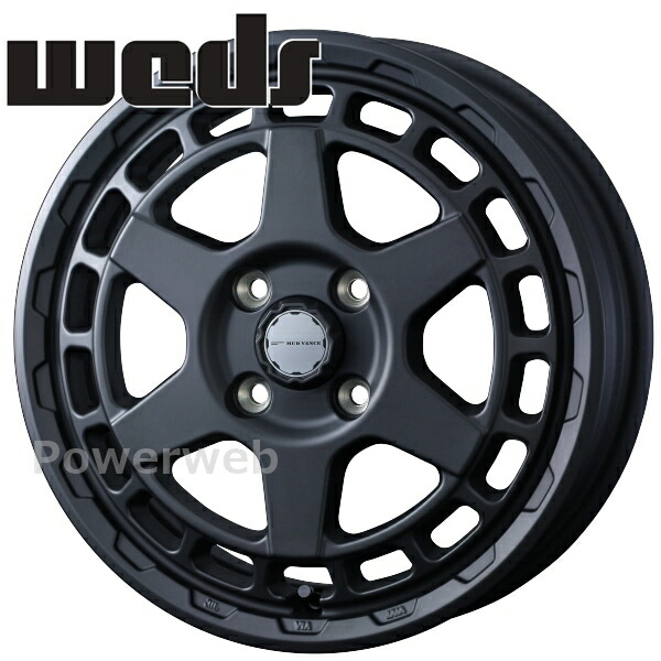 Weds MUD VANCE X TypeS 14インチ 4.5J PCD:100 穴数:4 inset:45 フルマットブラック (FMBK) ウェッズ マッドヴァンス [ホイール4本セット]