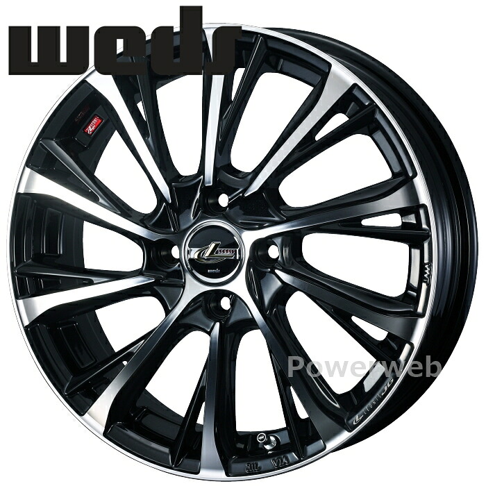 Weds LEONIS JG 16インチ 5.0J PCD:100 穴数:4 inset:45 パールブラック/ミラーカット (PBMC) ウェッズ レオニス JG [ホイール1本]