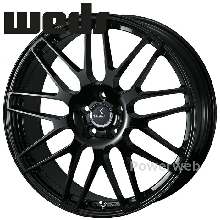 Weds DELMORE LC.S 20インチ 8.0J PCD:139.7 穴数:6 inset:55 M14 トヨタ純正平座ナット グロスブラック (BLK) ウェッズ デルモア LCS [ホイール4本セット]