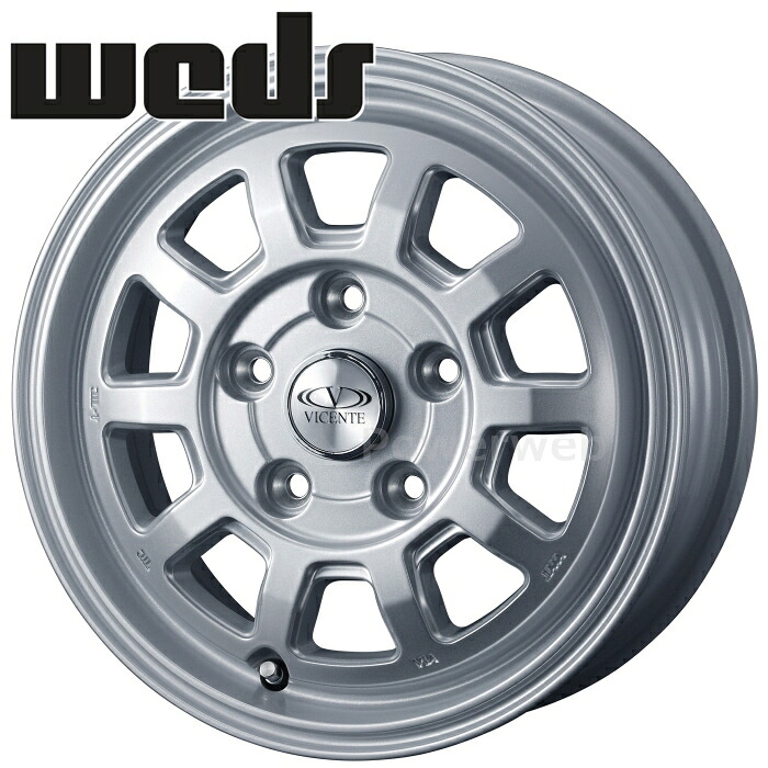 Weds VICENTE 06TL 13インチ 5.0J PCD:114.3 穴数:5 inset:45 トヨタ S400系 タウンエース/ライトエース MC前専用 シルバー (ウェッズ ヴィセンテ 06TL) [ホイール1本]