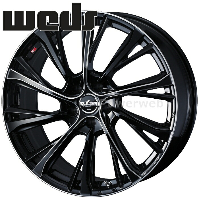 Weds LEONIS JG 18インチ 7.0J PCD:114.3 穴数:5 inset:47 ブラック/SCマシニング (BK/SC) (ウェッズ レオニス JG) [ホイール4本セット]｜PowerWeb