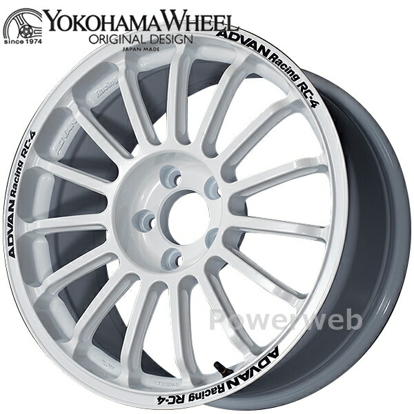 ADVAN Racing RC-4 18インチ 8.5J PCD:114.3 穴数:5 inset:35 ラリーホワイト (RW) アドバン レーシング [ホイール1本]