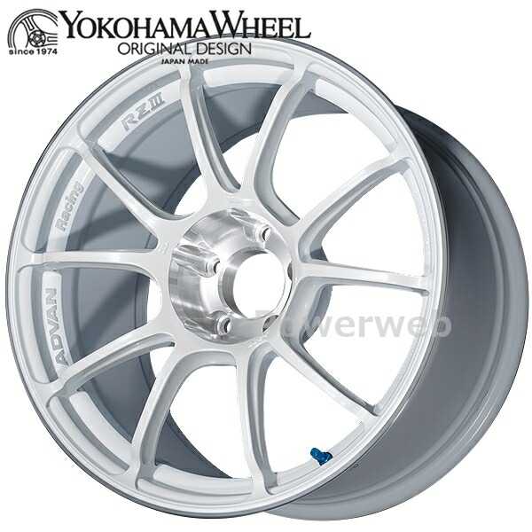ADVAN Racing RZIII 18インチ 7.5J PCD:114.3 穴数:5 inset:47 レーシングホワイトメタリック＆ダイヤモンドカット (WMC) アドバン レーシング [ホイール1本]｜PowerWeb