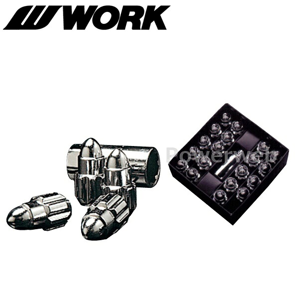 WORK (ワーク) 品番：200006 ブライトリングナット ショートタイプ 全長40mm M12×P1.5 20個入り