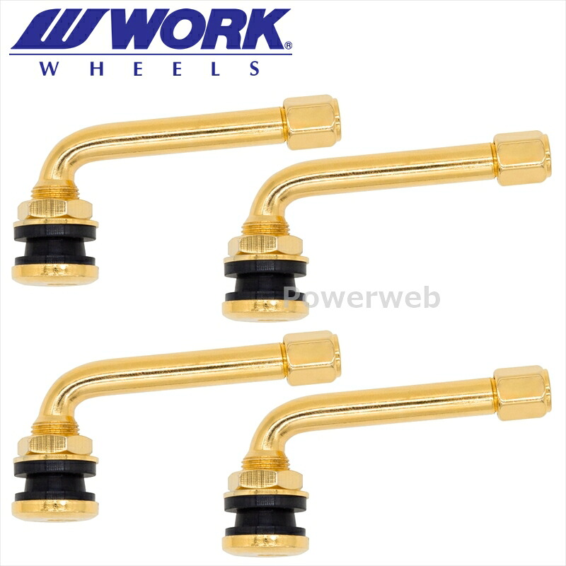 WORK (ワーク) 品番：180025 エアバルブ V24G 真鍮製 ゴールド 4個セット