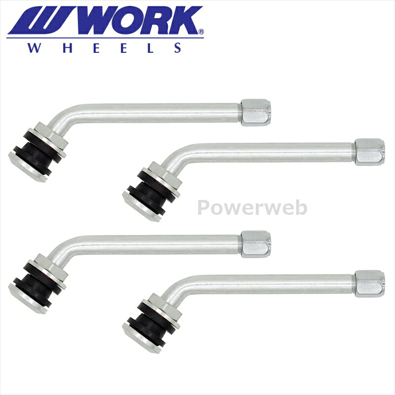 WORK (ワーク) 品番：180087 エアバルブ V39A アルミ製 シルバー 4個セット