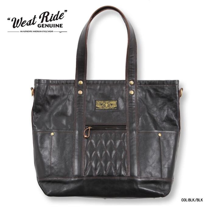 楽天市場】WESTRIDE(ウエストライド)PADDED TOTE BAG LEATHER -BLK/BRN