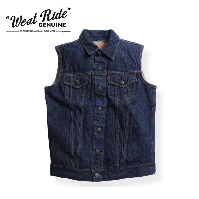 WEST RIDE & CO. 　ウエストライド　ベスト　アメカジ 楽天市場】gm/ WEST RIDE ウエストライド SWASTIKA DENIM VEST BLUE