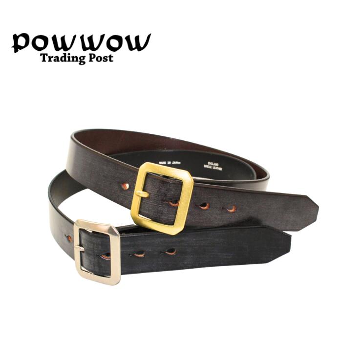 POWWOW Trading Post ORIGINAL LEATHER BELT J & E Sedgwick & Co Bridle leather Double Butts パウワウ オリジナルレザーベルト 牛革 ブライドルレザー|Powwow Trading Post