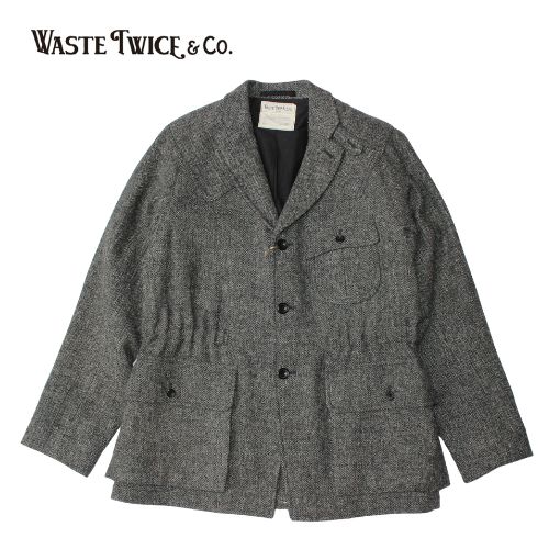 WASTE-TWICE  Waste(twice)  ウエストトワイス   TWEED SAFARI JACKET   WT-12aw-jkt05 ツイードサファリジャケット