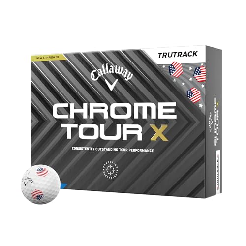 キャロウェイ(Callaway) ゴルフボール CHROME TOUR X 24 TRUTRACK USA 4ピース構造 USAトゥルートラック・ホワイト