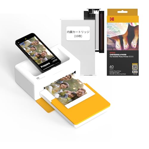 コダック KODAK Dock Plus 4PASS インスタント印刷人(10x15珊)+90枚バンドル(印刷人本体10枚入り口・入口+80枚)