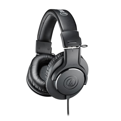 オーディオテクニカ ATH-M20xプロフェッショナルモニターヘッドホン 有線 スタジオレコーディング/楽器練習/ミキシング/DJ/ゲーム/モニターヘッドフォン/有線 ブラック
