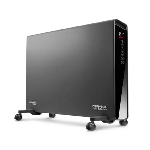 De'Longhi (デロンギ) コンベクターヒーター HXJ60L12 電気ヒーター 窓際暖房 速暖 乾燥しにくい 燃料補充不要 チャイルドロック 安全設計 [8-10畳] [グレー] デロンギファミリー登録で5年保証