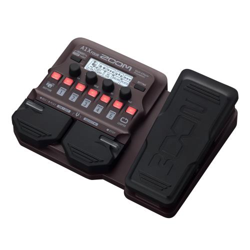 ZOOM ズーム A1X FOUR アコースティック楽器用 マルチエフェクターペダル付き メーカー保証3年サックス/バイオリン/ハーモニカ/アコギ 楽器専用マイクアダプター同梱 ライブ 配信 宅録に最適