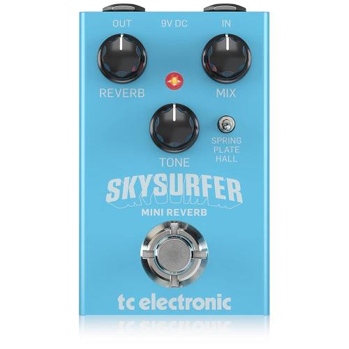 ティーシーエレクトロニック(Tc Electronic) デジタルリバーブペダル コンパクトサイズ 選択可能なSpringPlateHallアルゴリズム トゥルーバイパス SKYSURFER MINI REVERB Blue｜ピースリーショップ　店