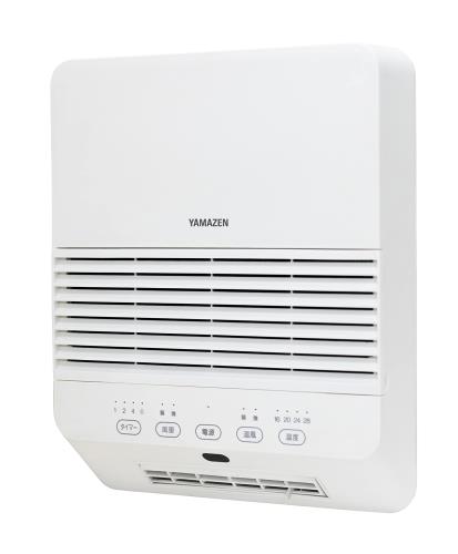 [山善] 大風量 セラミックヒーター 壁掛タイプ (温度センサー) (1200/600W 2段階切替) (風量2段階調節) (切タイマー 最大6時間) (8時間オートオフ機能) (リモコン付き) ホワイト DFX-RK121(W)