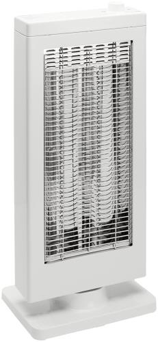ベーシック 900 W カーボンヒーター 電気ストーブ 遠赤外線 自動首振り 19.2×28.0×62.7cm ホワイト