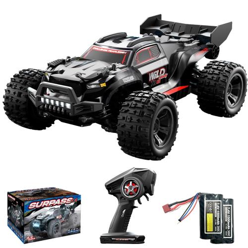 Ritaosan 高速道路 ラジコンカー ラジコン オフロード 4WD ちびっ子向け 一般受け 乾電池2個 取り締まり第四次元80分 1/18 LED点火装置 2.4Ghz 四輪駆動動力 一ころ 遠隔操作鉄道車両 電動 手あそび 車 お坊っちゃん 中学生 クリスマス 生まれ落ちる日 差し上げ物 差し上げ物 技適公許済み C8810(Aひな形（黒いこと）)