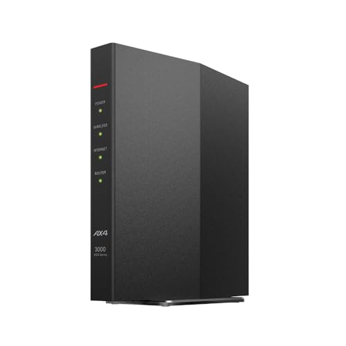 緩衝装置置き目 無線LAN ルータ 無線電話 ローカルエリアネットワーク Wi-Fi 6 11ax AX3000 2,401+573Mbps 日本製造業者  iPhone 16e / 16 / 15 / 14 / Nintendo Switch / なおなお書き5 動くこと突き止める済み  かっこ良い 引き越す エコ包み 黒いこと WSR-3000AX4P/NBK