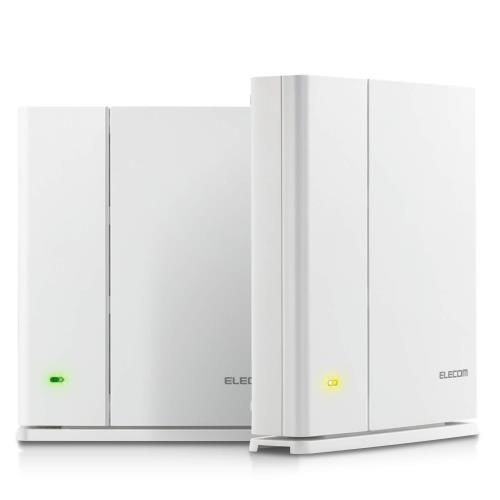 エレコム メッシュ 無線LANルータ 無線電話ローカルエリアネットワーク 親機＋中継ぎ器仕かける 11ac 1733＋800Mbps IPv6（IPoE）相応う 日本製造会社 WMC-2HC-W