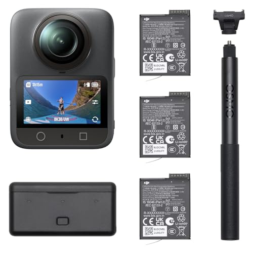 DJI Osmo 360 アドベンチャーコンボ 360度アクションカメラ Vlogカメラ バッテリー3つ付き ネイティブ8K 動画 4K/120fps 170°ブーストビデオ スポーツ Vlog用アクションカメラ 105GBの内臓ストレージ