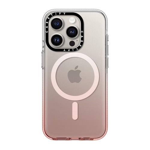 CASETiFY クリア MagSafe対応 iPhone 15 Pro ケース [黄ばみにくい素材 / 2mからの落下試験をクリア / MagSafe に対応] - ピンクオンブル