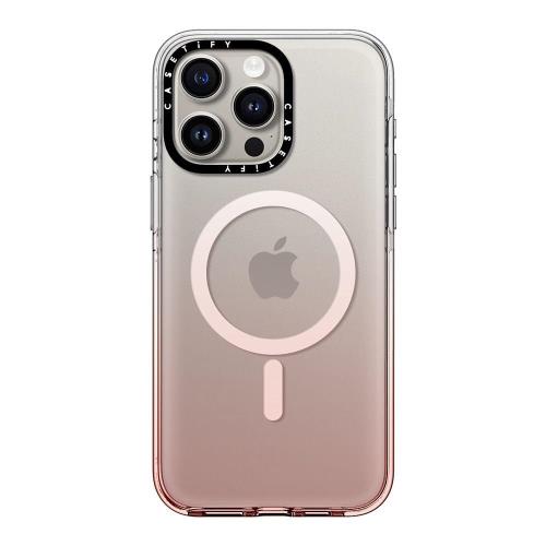 CASETiFY クリア MagSafe対応 iPhone 15 Pro Max ケース [黄ばみにくい素材 / 2mからの落下試験をクリア / MagSafe に対応] - ピンクオンブル