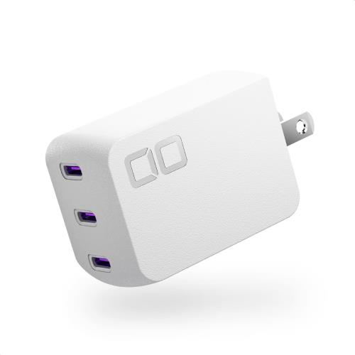 CIO NovaPort TRIOII 65W 急速充電器 PD [世界最小級 CIO独自技術 NovaIntelligence NovaEngine搭載] 3ポート USB-C×3 ACアダプター コンセント 軽量 iPhone 17 / Air / 16 / 15 Android Galaxy Macbook iPad ノートPC (ホワイト)