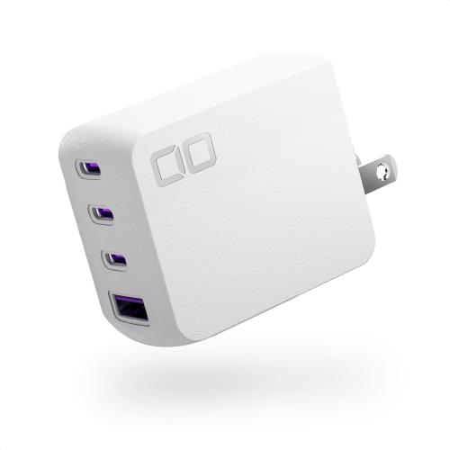CIO NovaPort QUADII 100W 4ポート 急速充電器 [世界最小級 CIO独自技術 NovaIntelligence NovaEngine搭載] USB-typeC×3 type-A×1 ACアダプター コンセント 軽量 Macbook Pro Windows iPhone 17 / Air / 16 / 15 Android Galaxy iPad ノートPC (ホワイト)