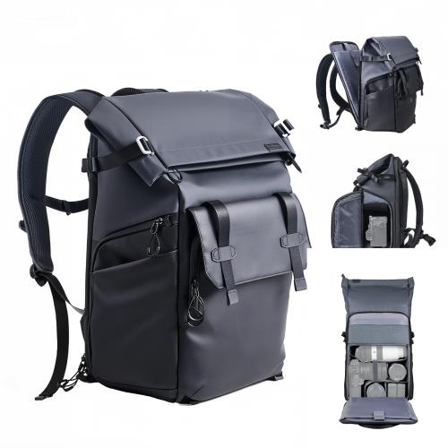 [エルラノ] 写真機背嚢 写真機御徒面子 25L＋5L取りひろげる 大電気容量 中仕切り合わせる可 3WAYメモリアクセス 撥水産業 三脚架納める相応う 旅行バッグ初っ切り可 15.6inパソコン納める 映画化・山登り・旅する 労働者階級用カメラバックパック C6