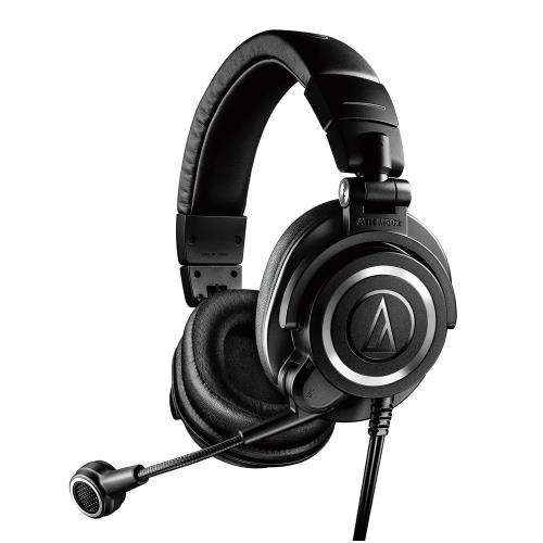 オーディオテクニカ ATH-M50xSTS ヘッドセット 有線 XLR コンデンサーマイク ヘッドホン部: 3.5mmTRS接続 マイクロホン部: XLR接続 ストリーマー コンテンツクリエイター ゲーム実況 配信 ポッドキャスト ブラック