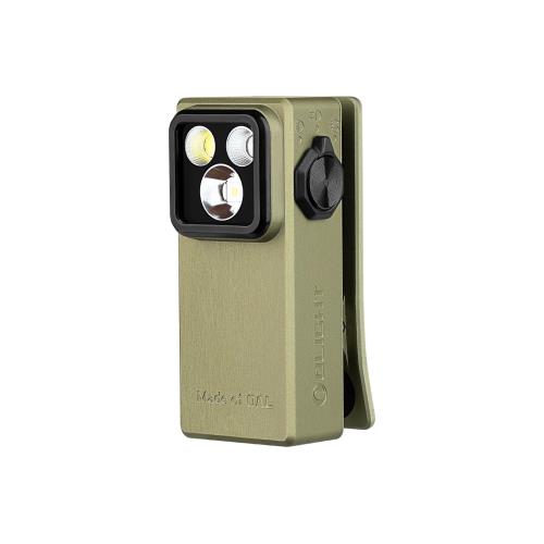OLIGHT(オーライト) Oclip Ultra 懐中電灯 2025年新登場 クリップライト 小型 LEDランニングライト 軽量 3つの光源 530ルーメン IPX6防水 Type-C充電式 犬 散歩 ウォーキング ハイキング アウトドア 登山 点検 レジン用、ペットの尿検出 (Olive Green)