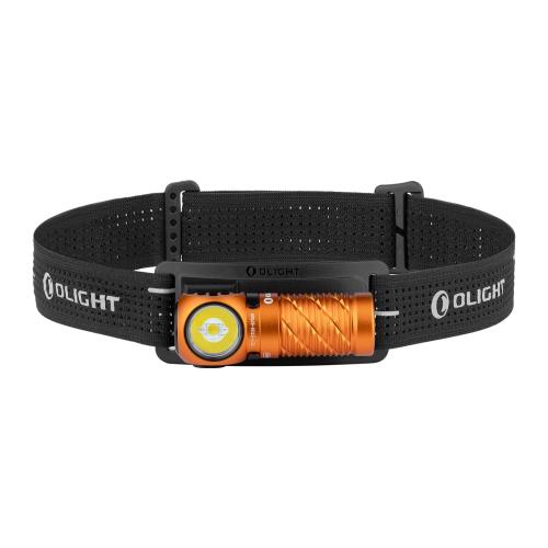OLIGHT(オーともし火) Perun 3 Mini LED 前照燈 申し受ける式 懐中照明ランプ 安全帽ともし火 閃光電球ともし火 白＆赤 1250lm 155米突 6つの点灯流行り物 豪然たる 角度自然調整能力のある IPX8雨合羽 軽さ 検出器役立つこと アウトドア 山登り 御役目用 夜魚釣り 停電打つ手 (オレンジ色)