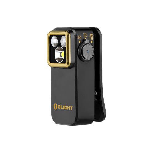 OLIGHT(オーライト) Oclip Pro S ledライト クリップライト ランニング 懐中電灯 小型 5つの光源 600ルーメン 軽量 USB-C充電式 アウトドア 登山 犬散歩 ウォーキング ハイキング 点検 レジン用 ペットの尿検出 (ブラック)