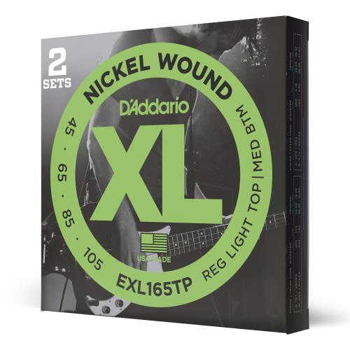 D'Addario ダダリオ ベース弦 ニッケル Long Scale .045-.105 EXL165TP 2setパック