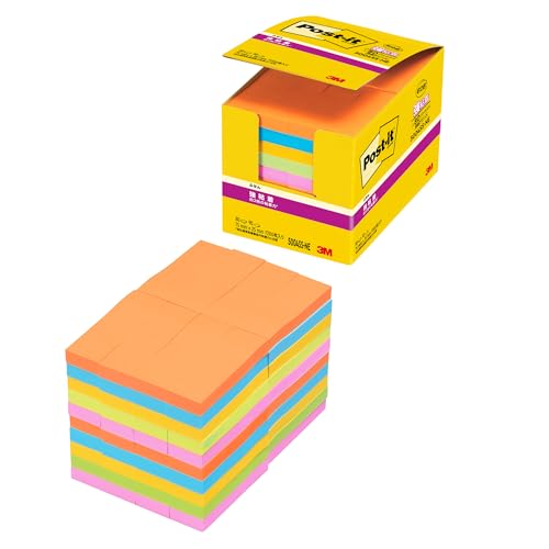 3M 郵便受けイット 下げ札 強へばり着く 小っちゃい ネオン色合い 75×25粍 90枚×80パッド 5004SS-NE
