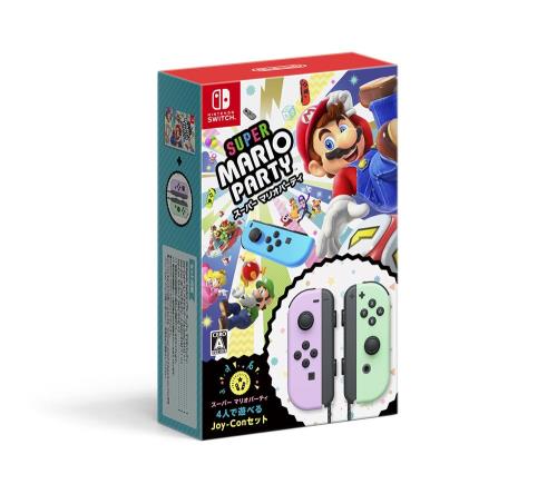 百貨店 マリオ寄り合い 4人で遊べる Joy-Con書き割り(パステルパープル/淡彩緑であること) -Switch